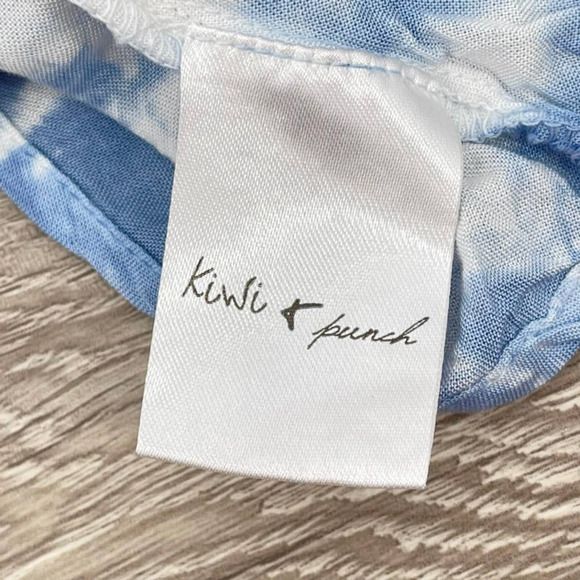 NEW - KIWI + PUNCH Off the Shoulder Tie Dye Short Sleeve Crop Top - Size Small - Picture 6 of 9